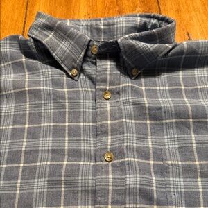 Faherty Gray Plaid Casual Button Down Shirt